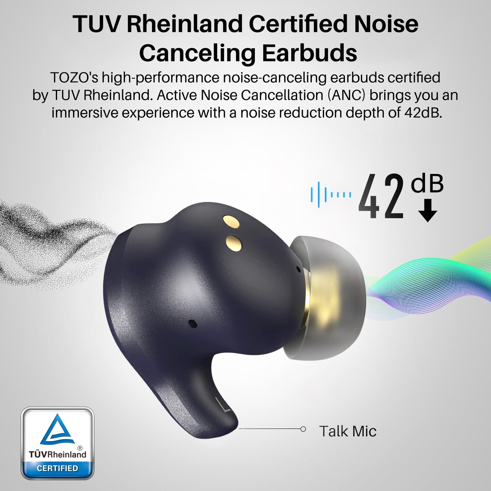 TOZO Golden X1 Wireless Earbuds Bluetooth 5.3 ENC ANC Headphones