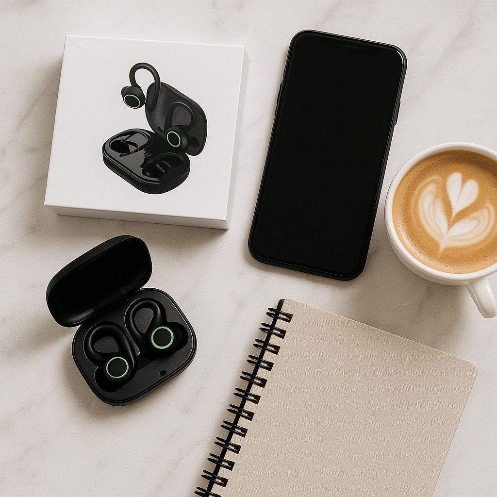 podbuds V30 Open-Ear Headphone True Wireless Ear Hook White