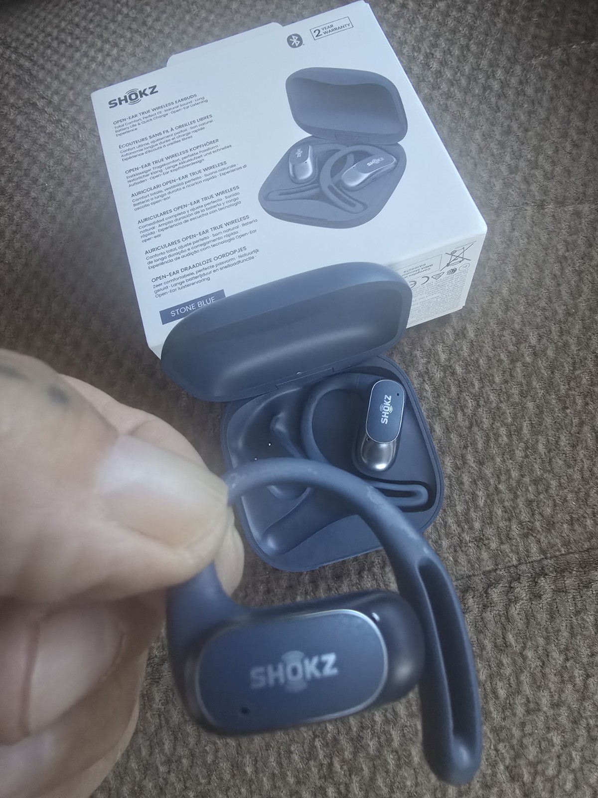 Shokz – OpenFit Air Open-Ear True Wireless Earbuds – Stone Blue New!!!