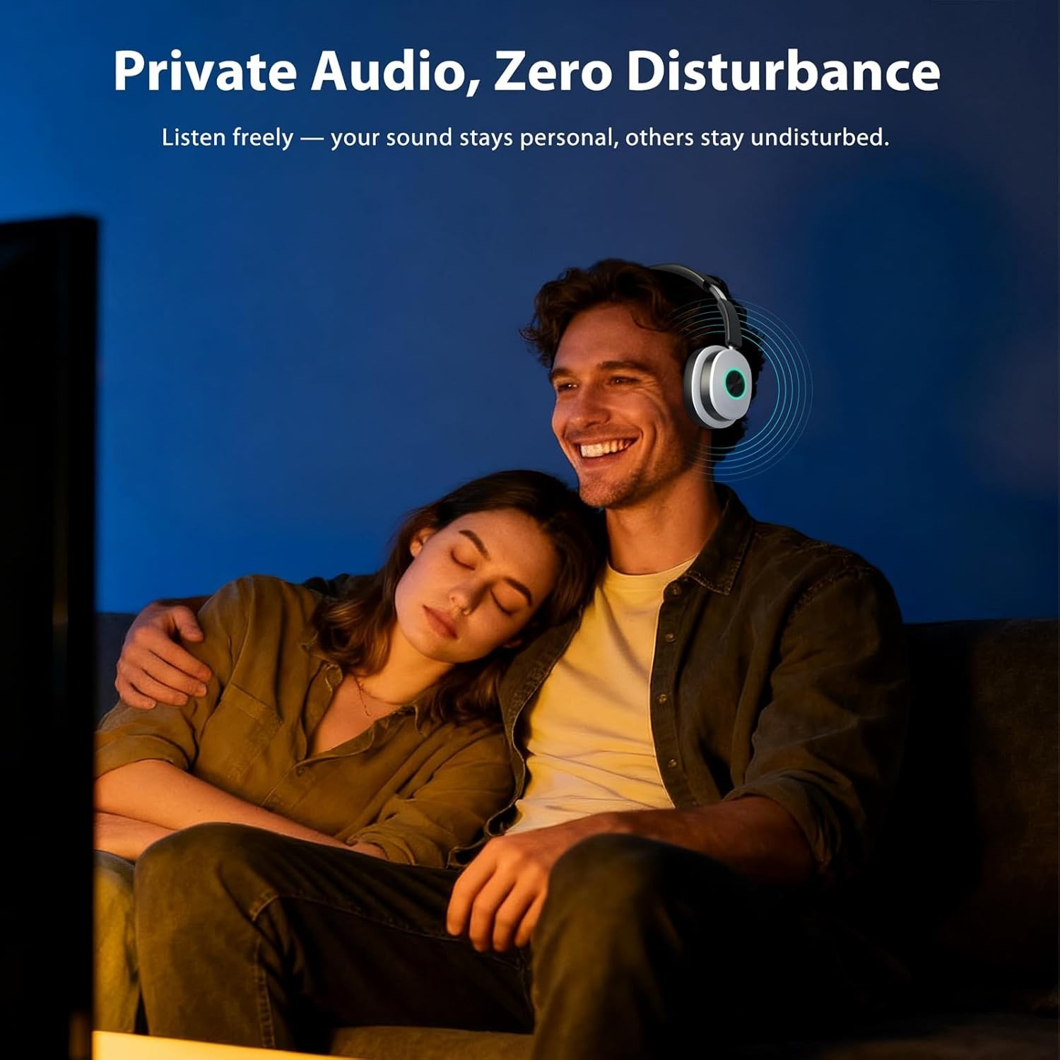 Wireless TV Headphones Over Ear Seniors Bluetooth 5.4 Noise Canceling