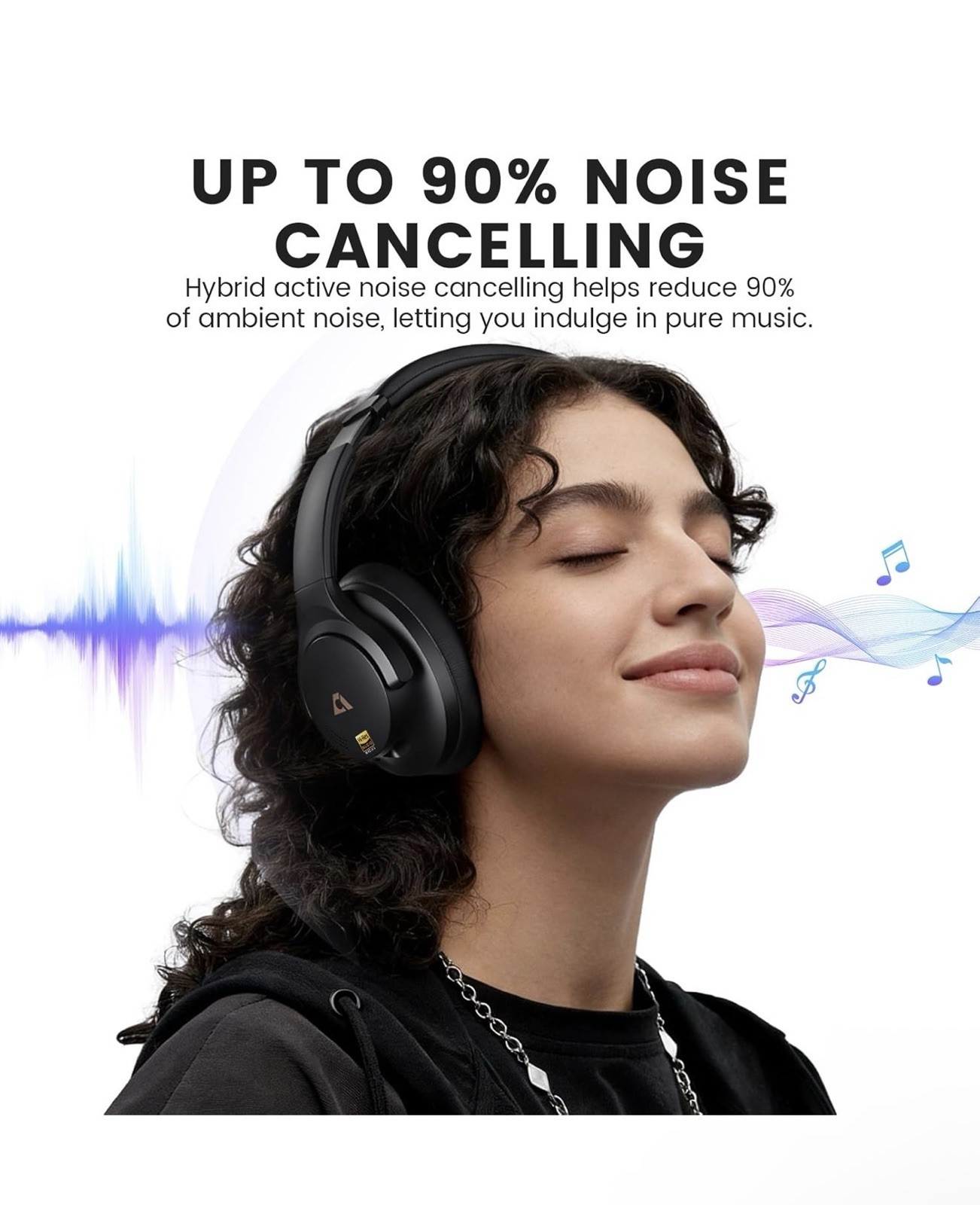 1Mii Y8+ Noise Cancelling Headphones Bluetooth Wireless LDAC Hi-Res Audio Cus…