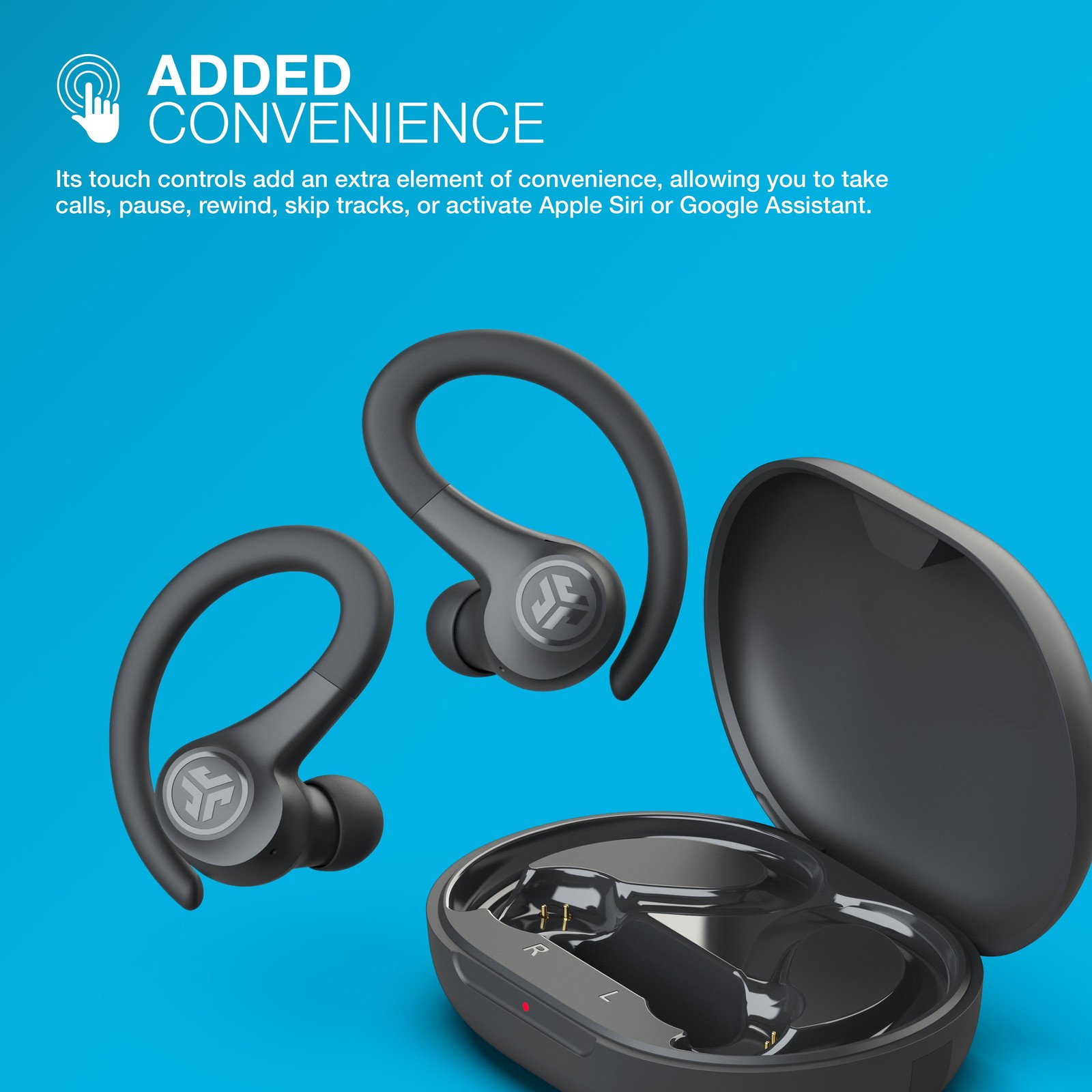 JLab Go Air Sport Bluetooth Earbuds, True Wireless with Charging Case, Teal
