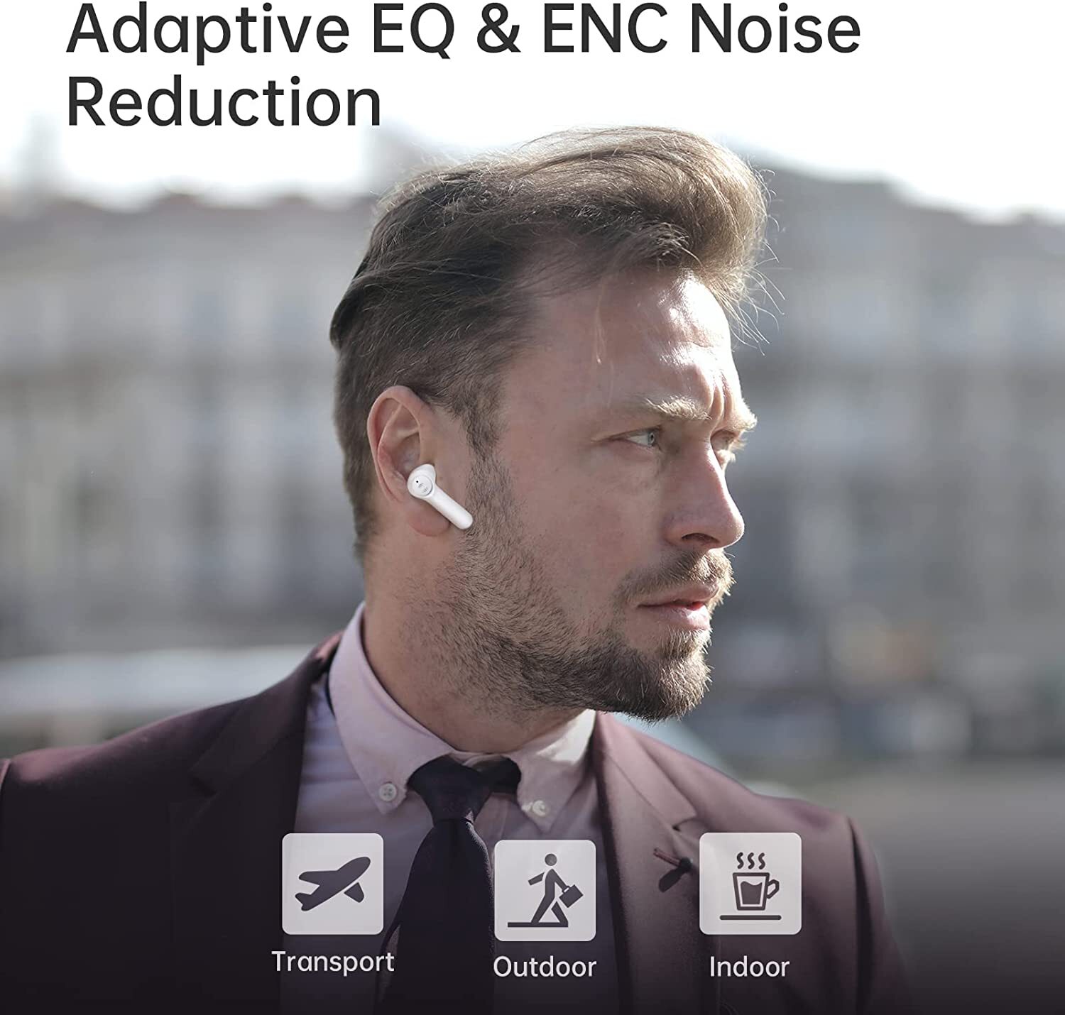 2024 Bluetooth 5.1 Noise Cancelling Earbuds Wireless Sport Earphones Mic Builtin