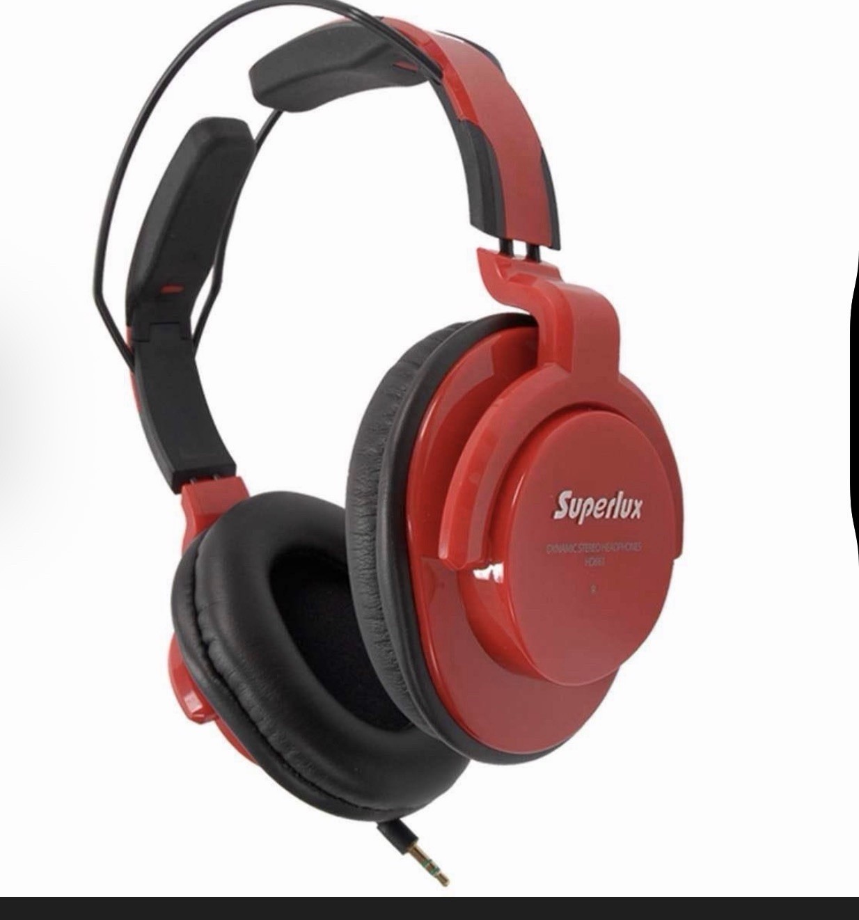 Superlux HD681 Red Over-Ear Headphones 3.5mm Jack Adjustable Headband