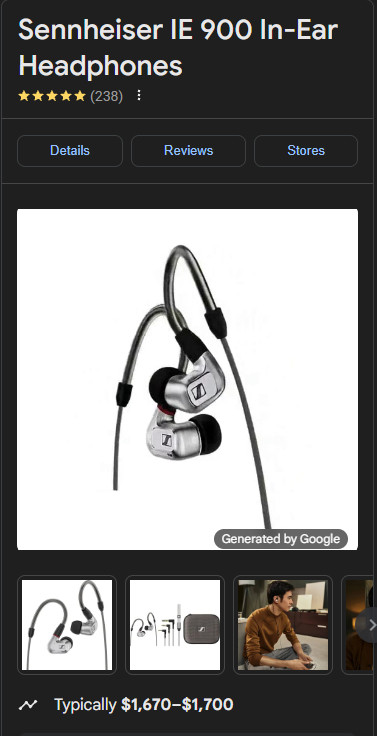 Sennheiser IE 900 Audiophile in-Ear Headphone- TrueResponse Transducers with X3R