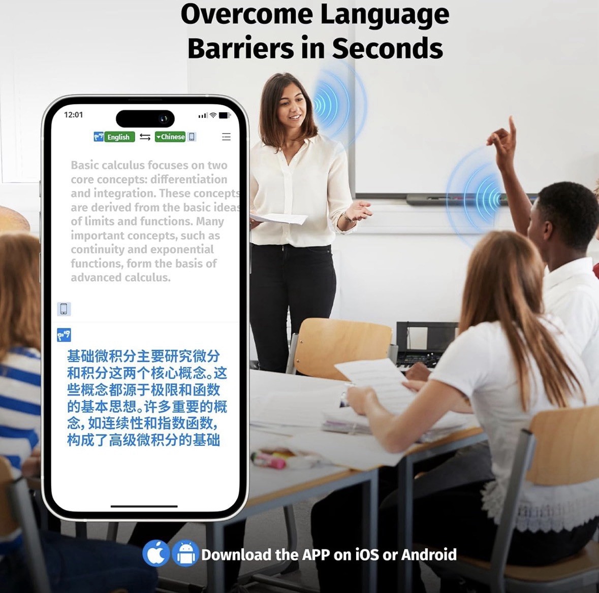 AI Translation Earbuds Real Time, Wireless Bluetooth Headphones for Travel