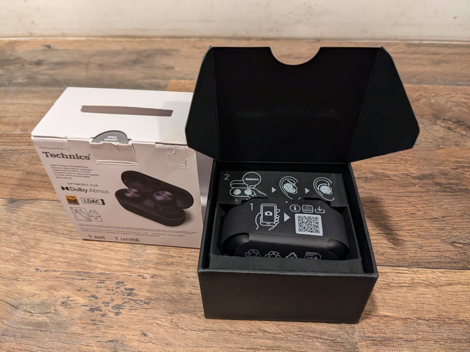 Technics EAH-AZ100 True Wireless Bluetooth Earbuds/ANC/3-Multipoint/10-hr🔋Black