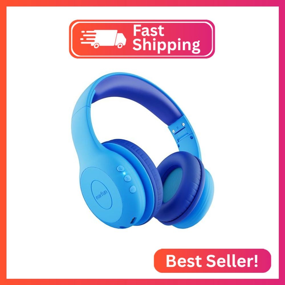 EarFun K2 Kids Bluetooth Headphones for School, Kids Headphones with Mic