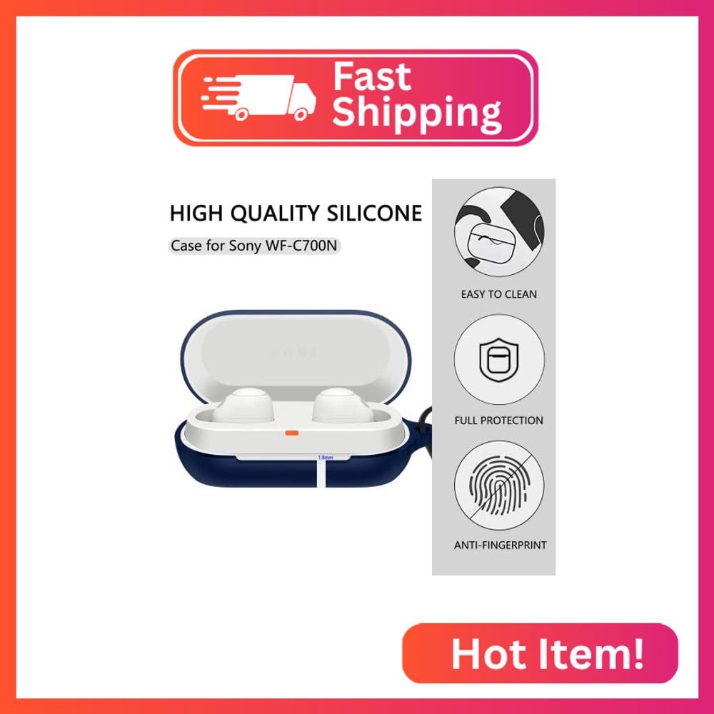 LDSXAY Compatible with Sony WF-C700N Case Cover, Soft Silicone Shockproof Protec