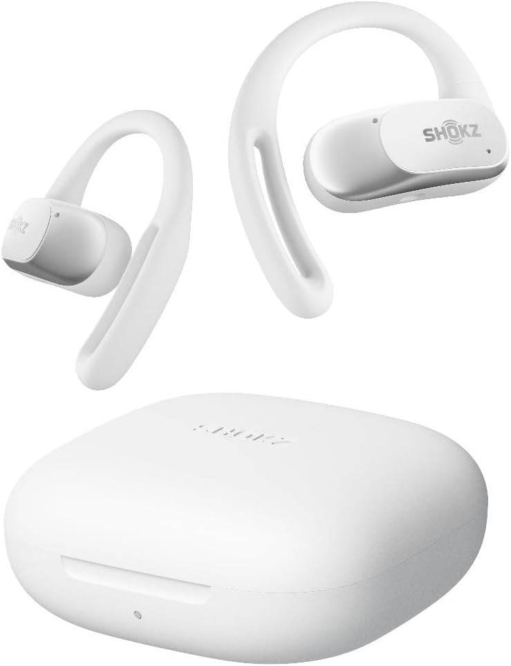 Shokz OPENFIT AIR Open Ear Bone Conduction Bluetooth Earbuds – White (T511)™