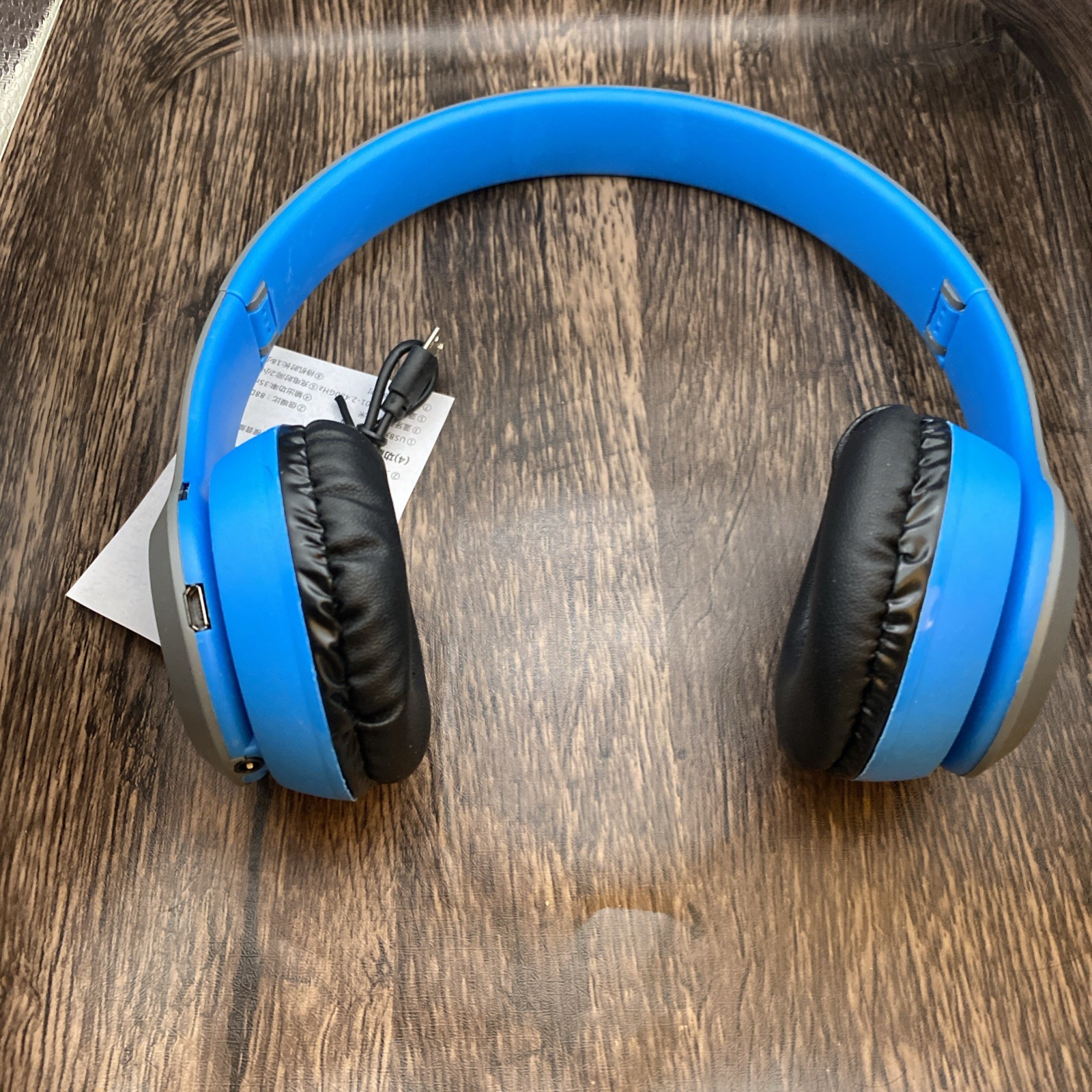 P47 Wireless Over Ear 5.0+EDR Headphones Blue New