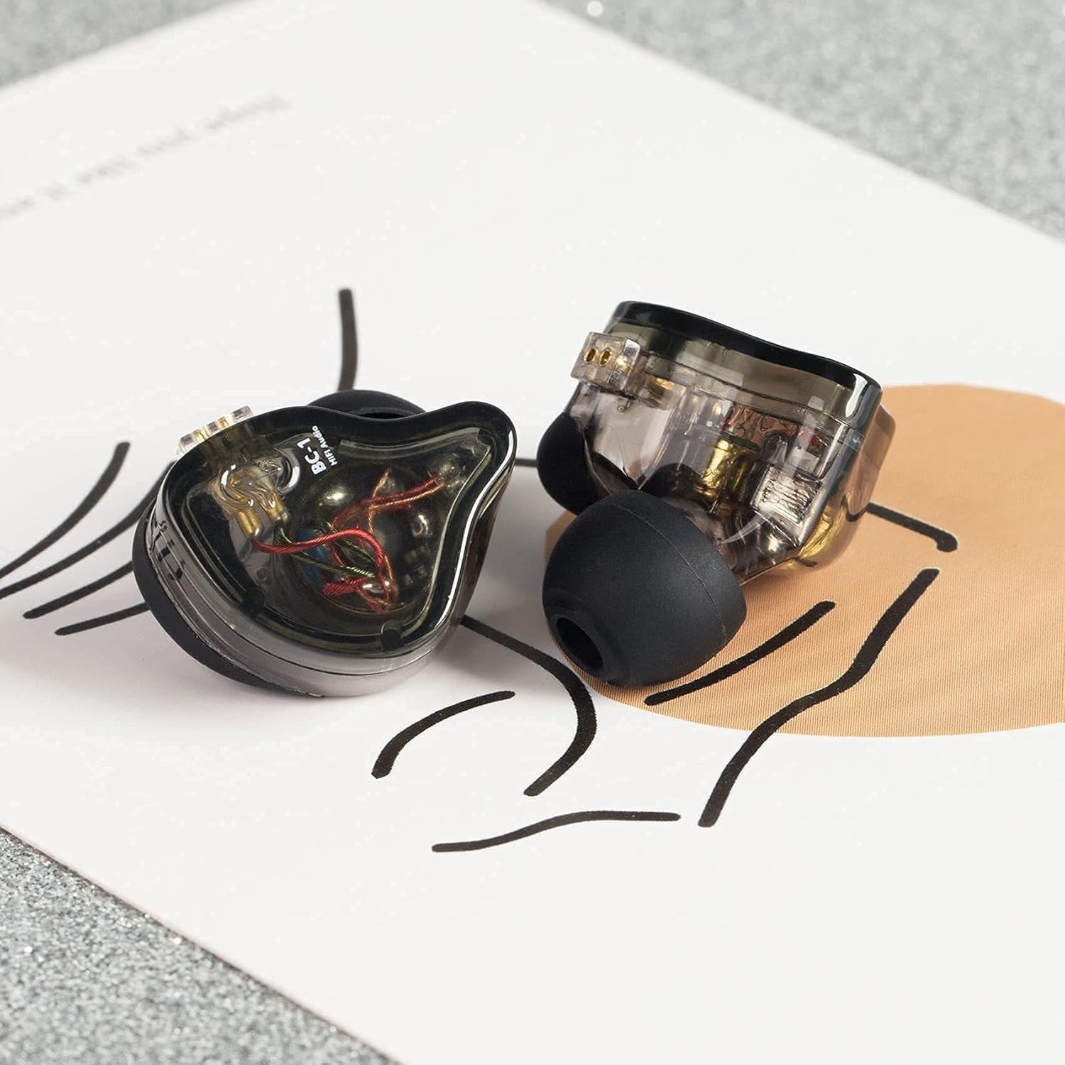 Comfortable CCZ Melody Clear Black Earbuds: Perfect for On-Stage and Studio Use