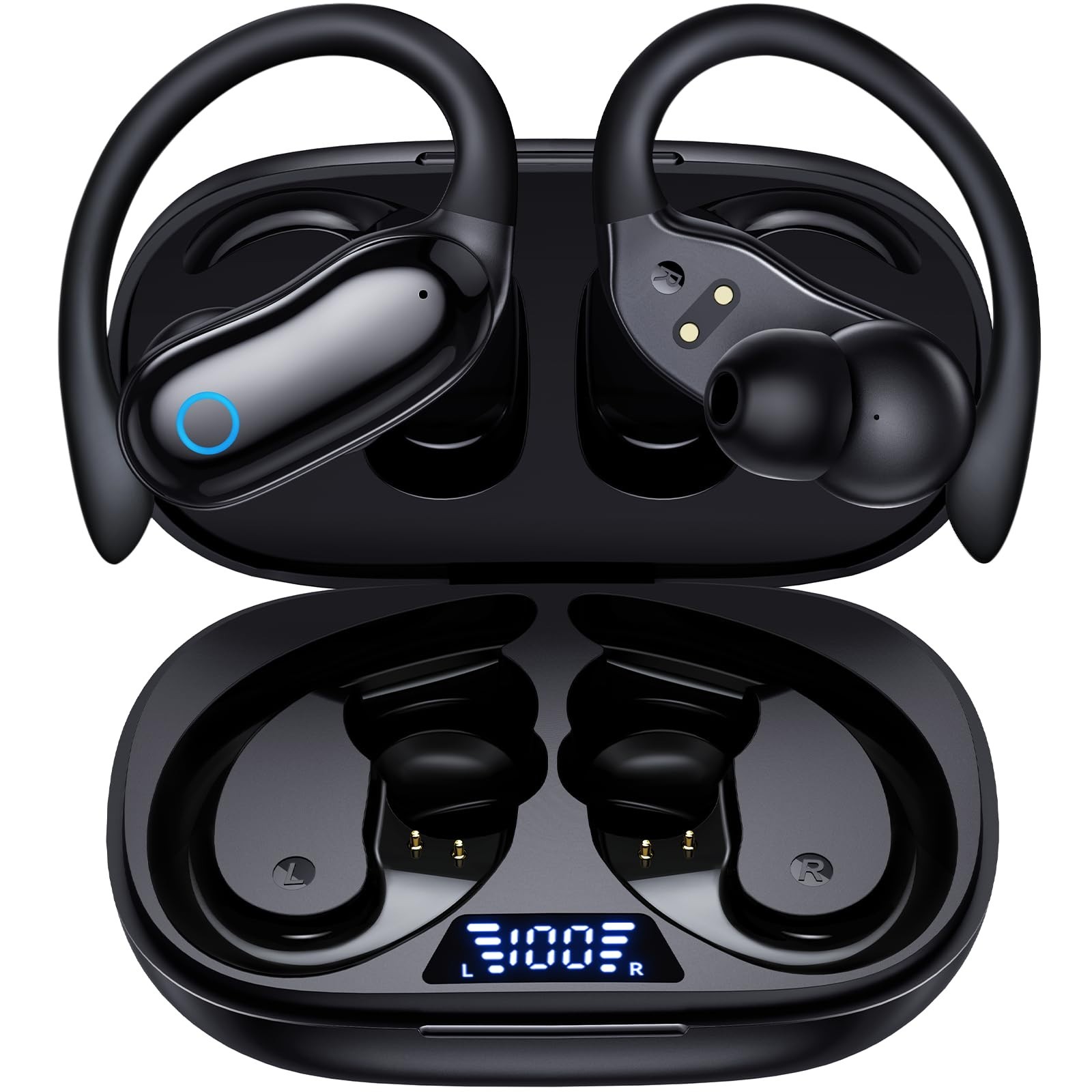 Wireless Active Noise Cancelling Earbuds, 96hrs Playback, Bluetooth, IPX7 Waterp