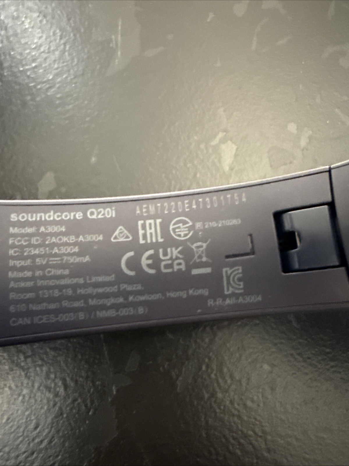 Soundcore Q20i Hybrid Active Noise Cancelling Headphones, Blue