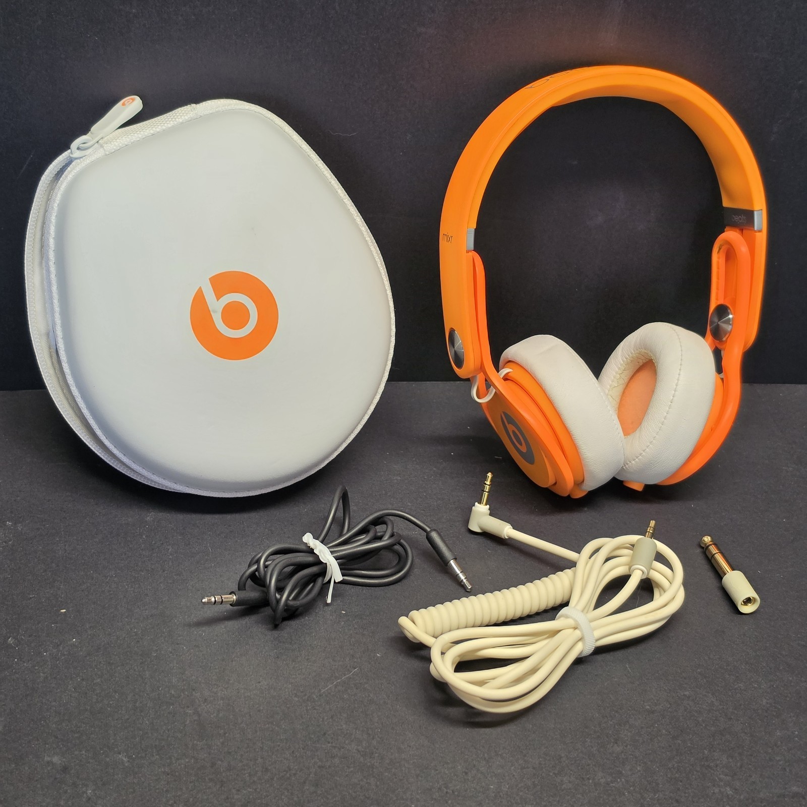 Beats Mixr Wired On-Ear DJ Headphones Neon Orange David Guetta Edition