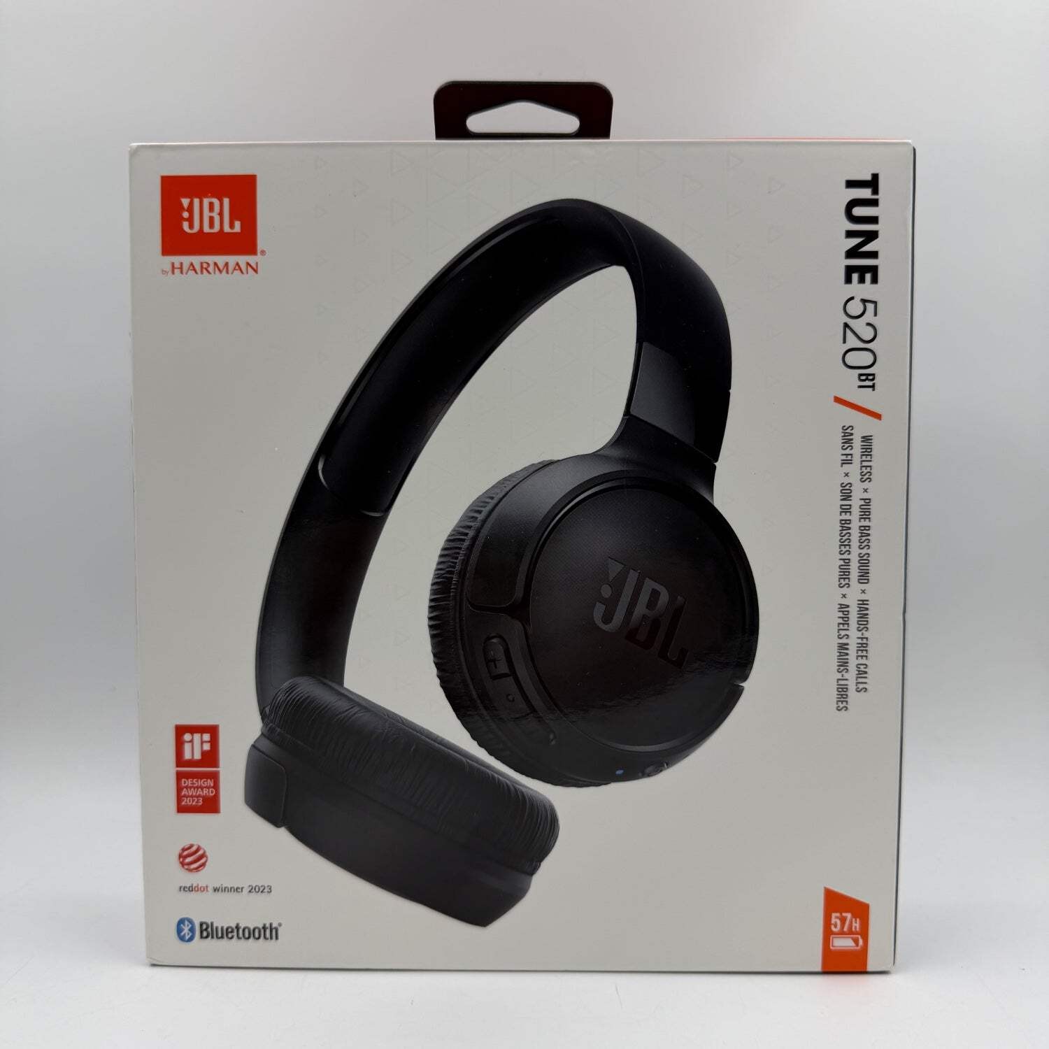New JBL Tune 520 Wireless On-Ear Bluetooth Headphones Black JBLT520BTBLKAM
