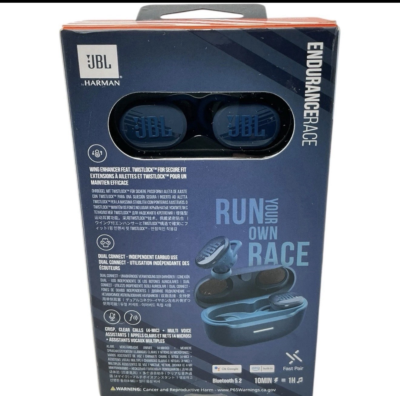 JBL Endurance Race TWS, Waterproof true wireless active sport earbuds (Black)