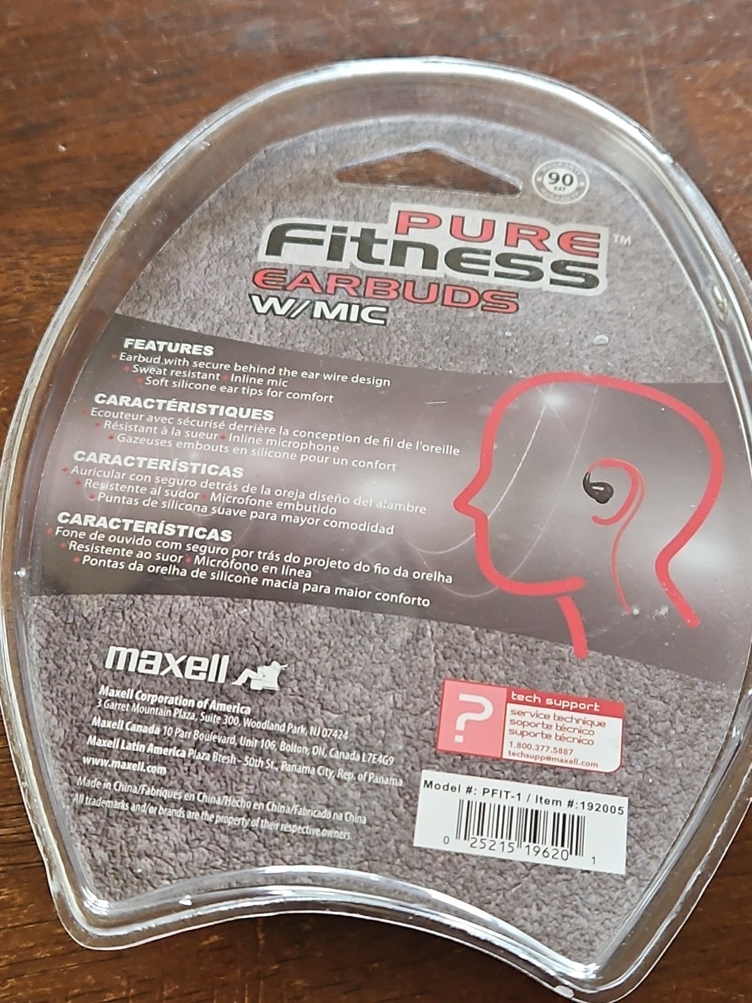 MAXELL 192005 Pure Fitness Sweat resistant Earbuds with Microphone