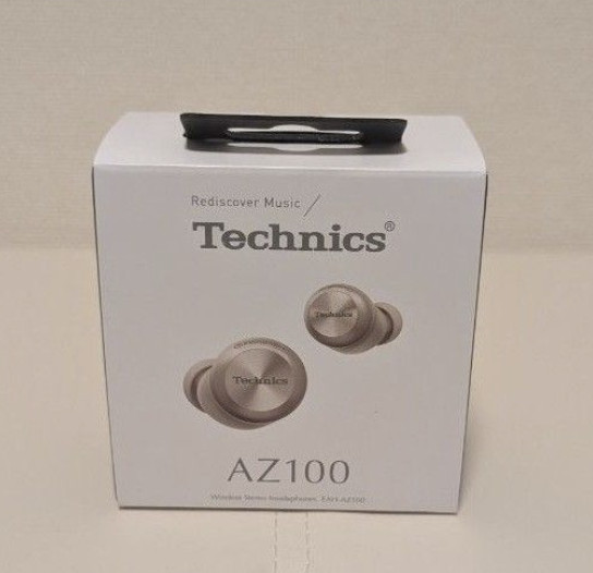 Technics champagne gold EAH-AZ100-N earphones magnetic fluid driver earbuds