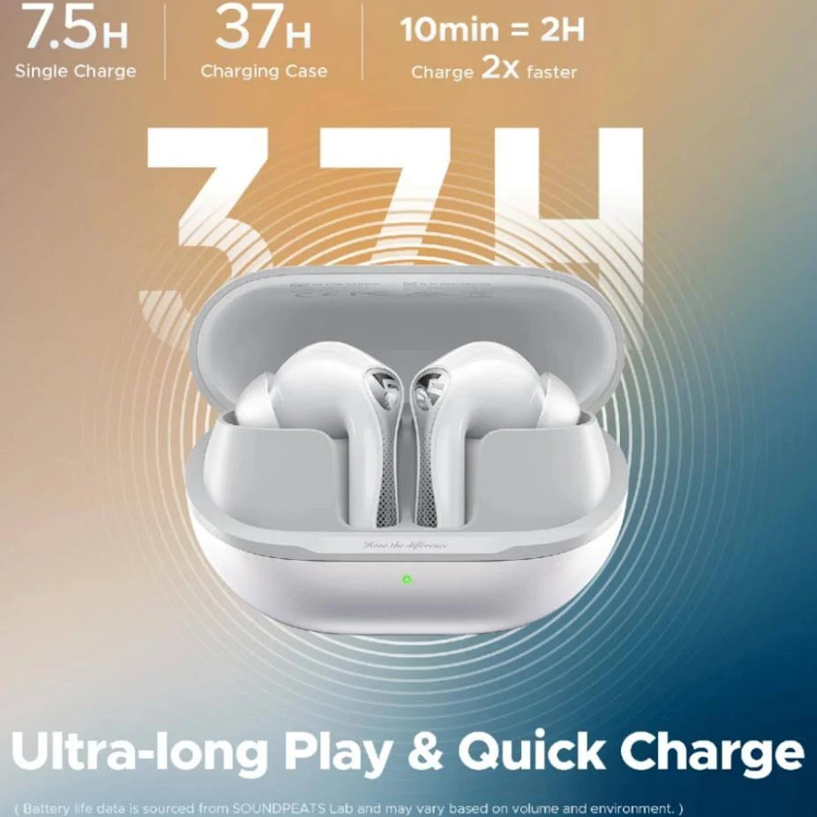 SoundPEATS Air5 Pro 55dB Adaptive Hybrid Noise Cancelling Wireless Earbuds 6-mic