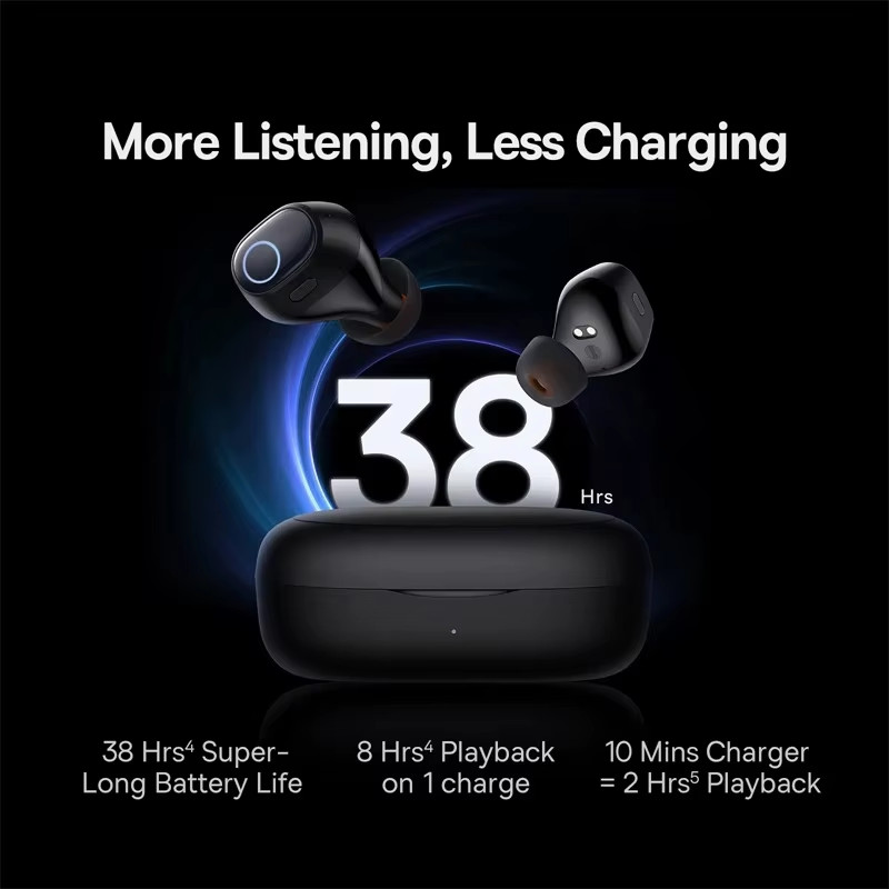 WM03 Wireless Earphones TWS Bluetooth 5.3 Headphones,Comfortable Wear,38 hours L