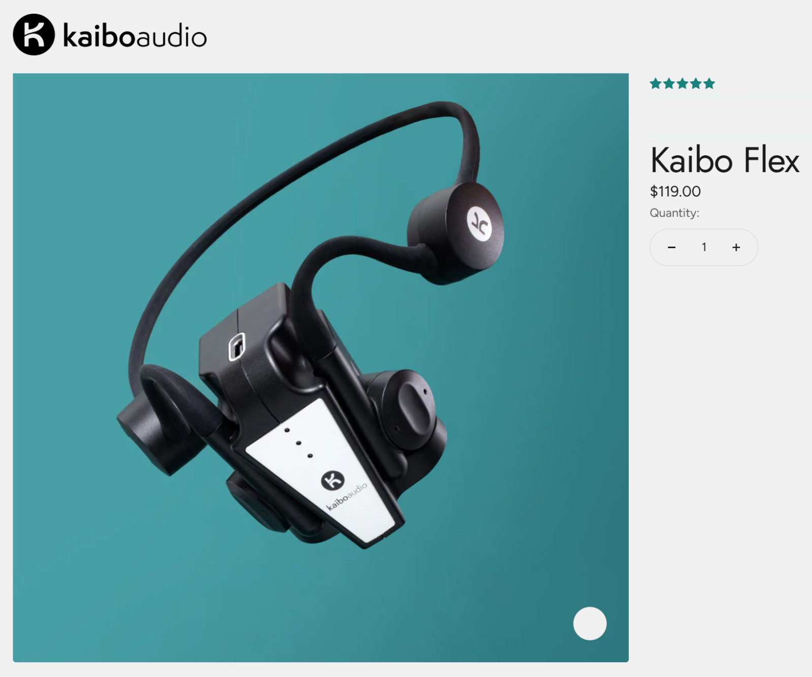 Kaibo Flex Bone Conduction Midnight Black Headphones- Sealed NIB