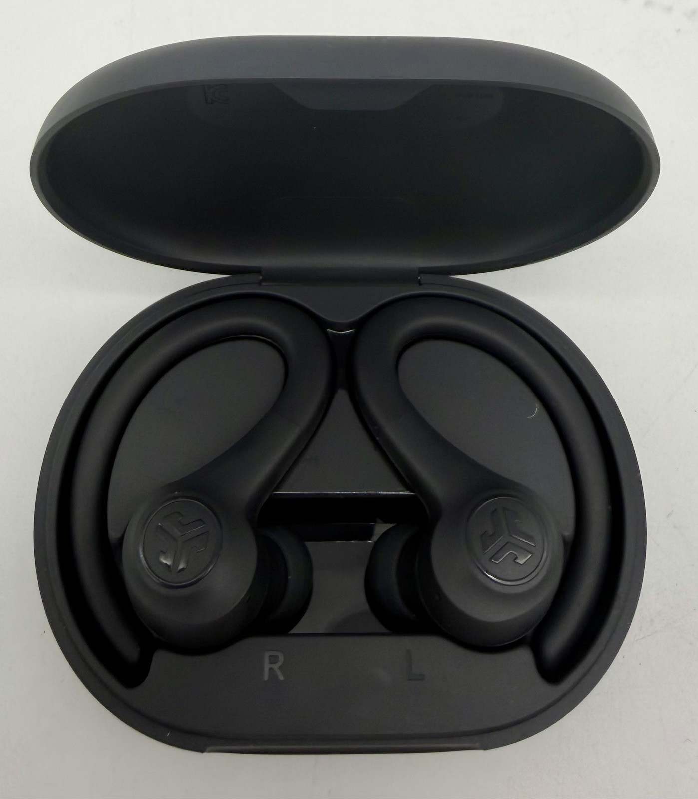 JLab Go Sport+ True Wireless Bluetooth Earbuds Charging Case Graphite