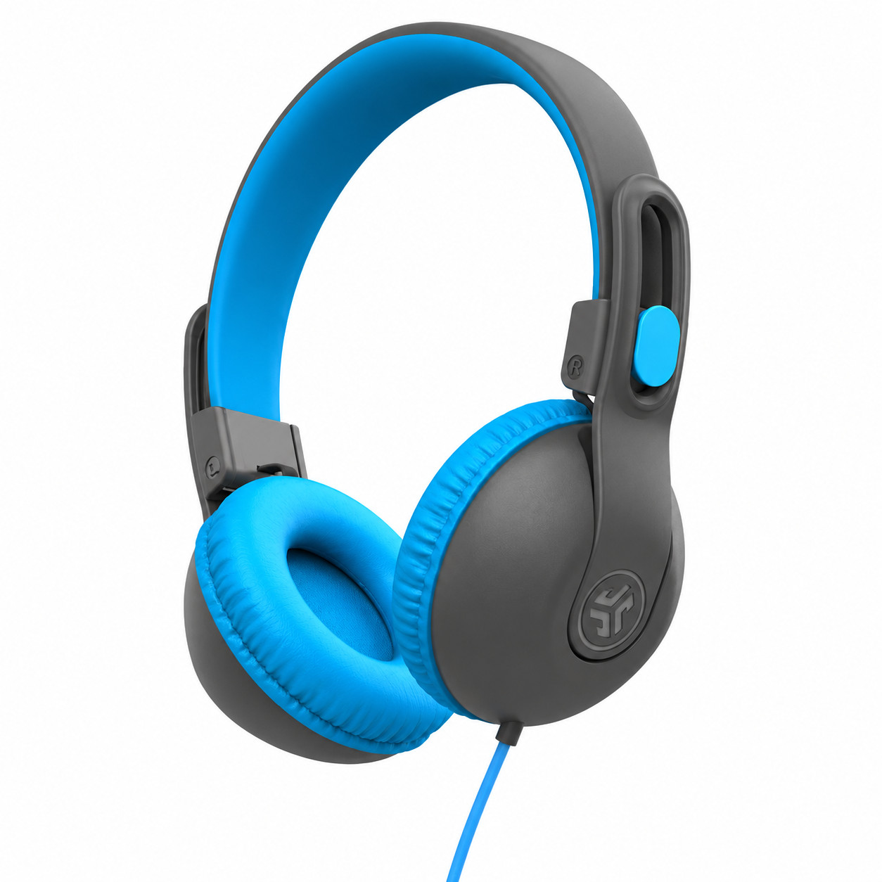 Kids Wired On-Ear Headphones 85dB Volume Limited Mic 3.5mm Black Blue