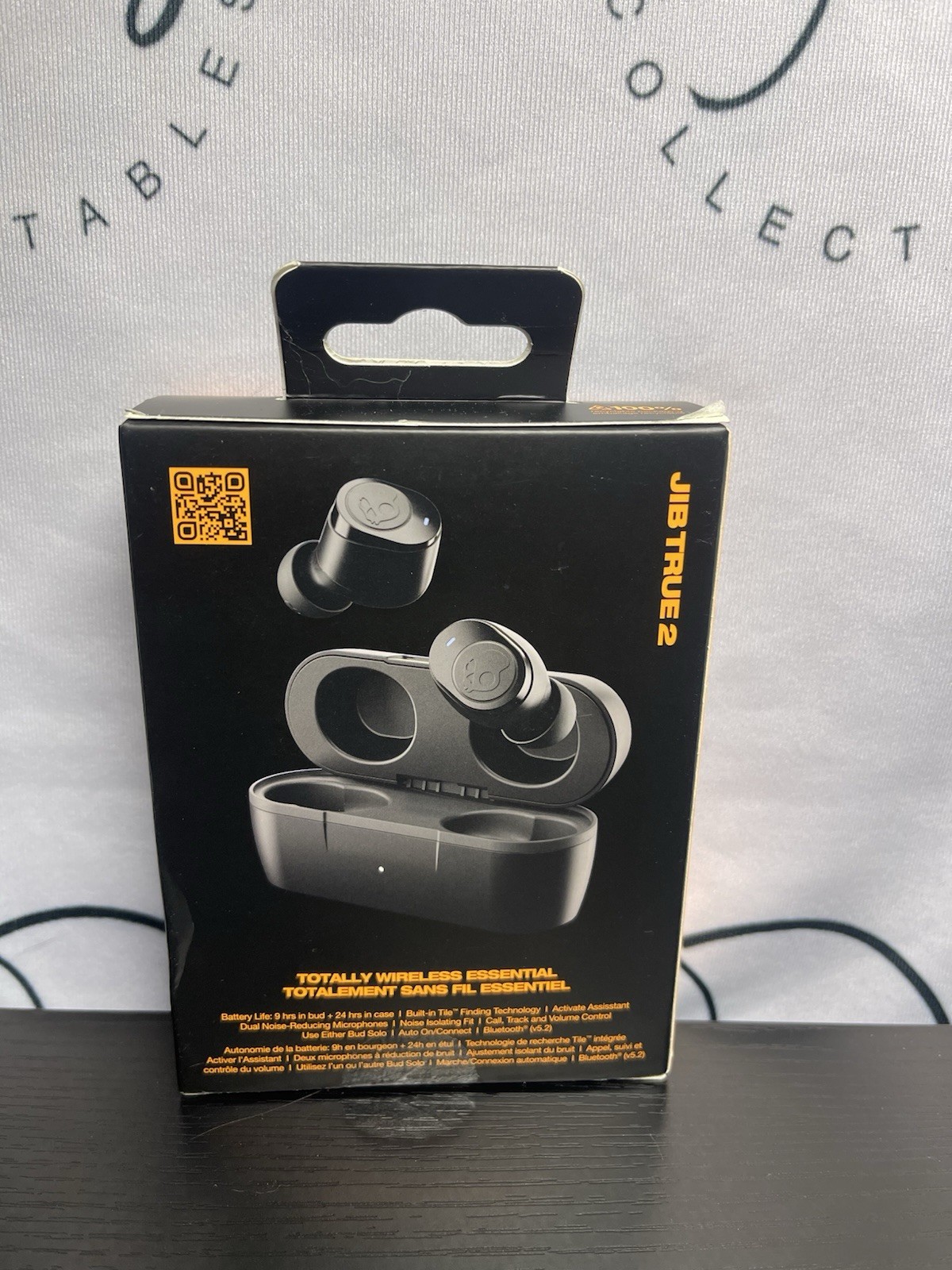 Skullcandy Jib True 2 Bluetooth In-Ear Earbuds Black Water-Resistant Tile