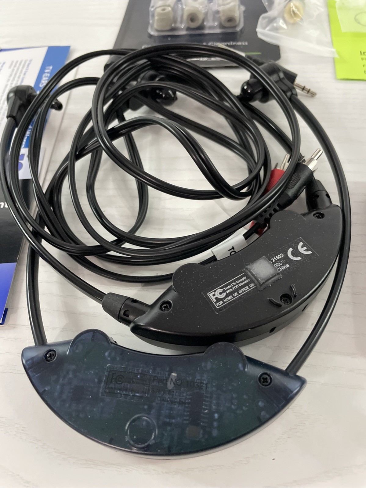 TV Ears 2.3MHz Headphones w/ Charging Base Unit for Headphone System
