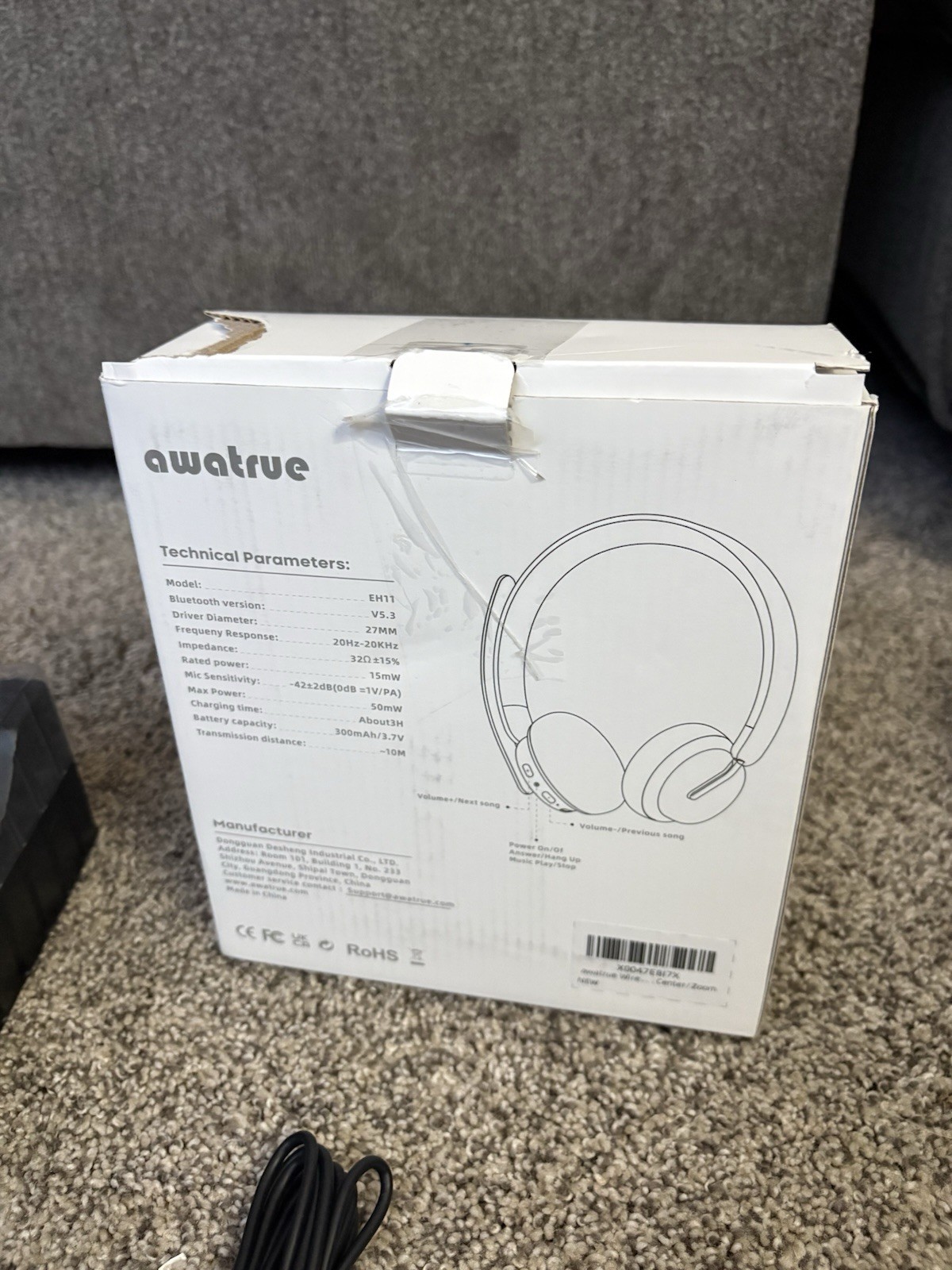 Wireless Headset w/ Mic Bluetooth 5.3 Noise Cancelling for Zoom/Call Center