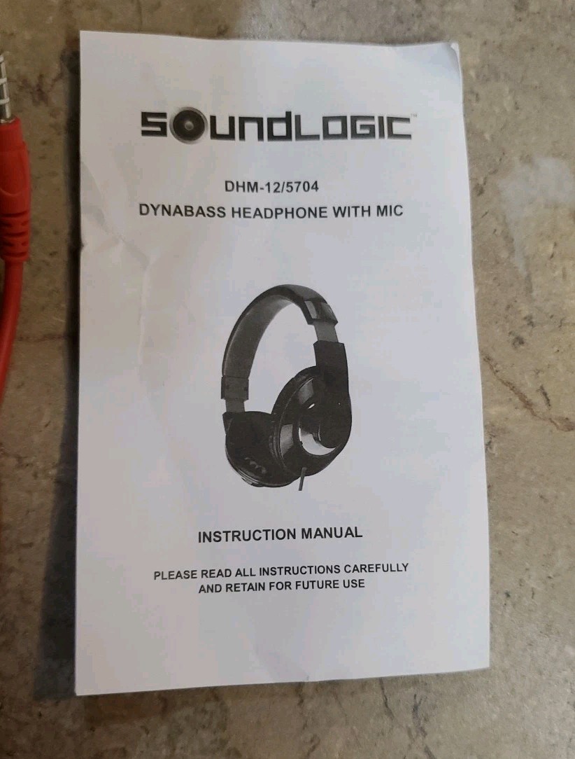 SoundLogic DHM-12/5704 Dynabass Headphone with Microphone