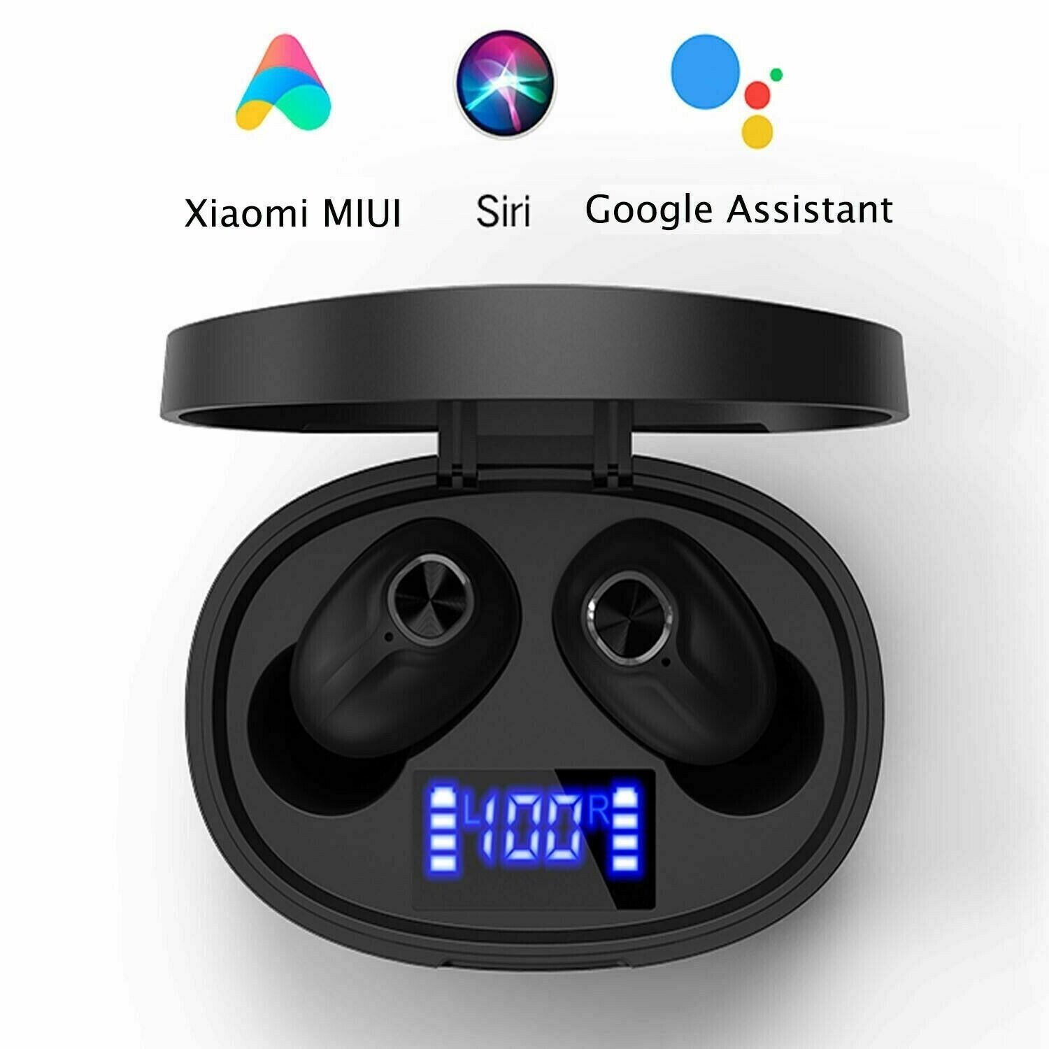 TWS Bluetooth 5.1 Wireless Earbuds Noise Cancelling Waterproof Headset w/ Mic