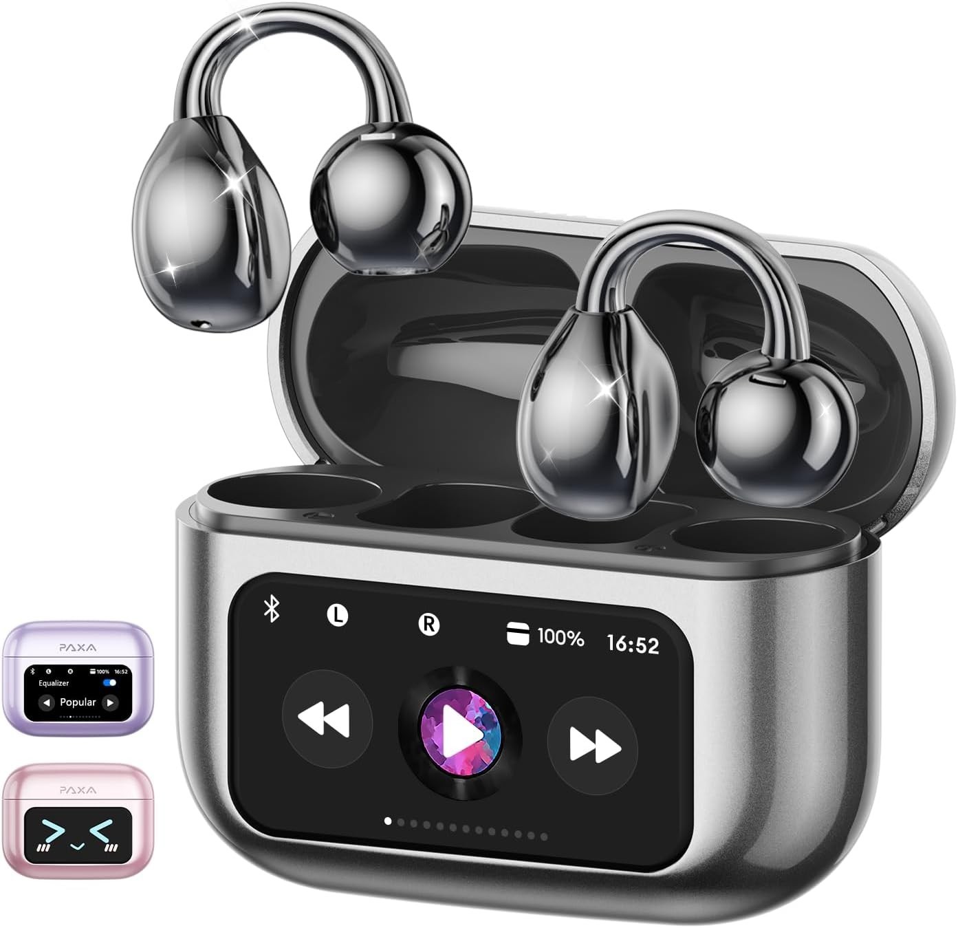 Lightweight M100 Bluetooth 5.4 Earbuds with Touchscreen for Workouts & Travel