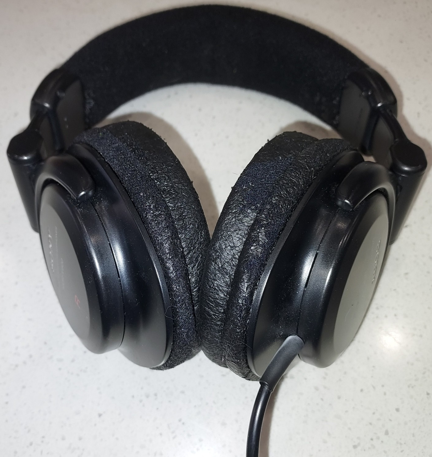 Sony MDR-V600 Dynamic Stereo Headphones Tested Working Needs Pads w/Adapter