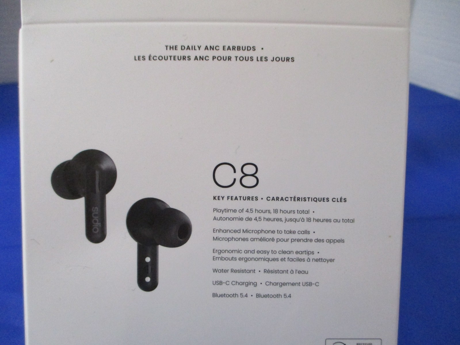 Sudio C8 The Daily ANC Earbuds New in Box 18 Hour Play Time
