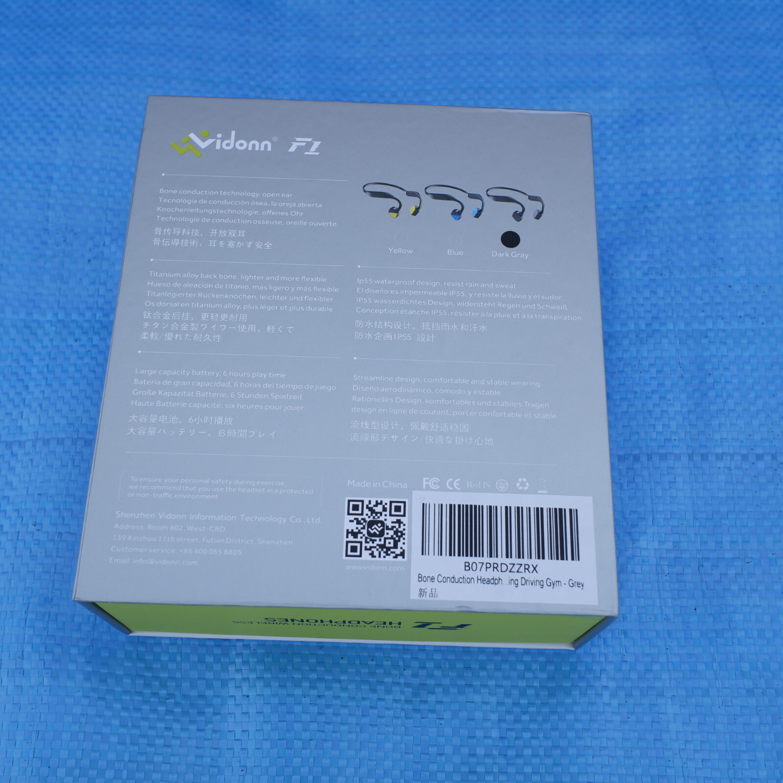 Vidonn F1 Bone Conduction Wireless Bluetooth Headphones With Mic
