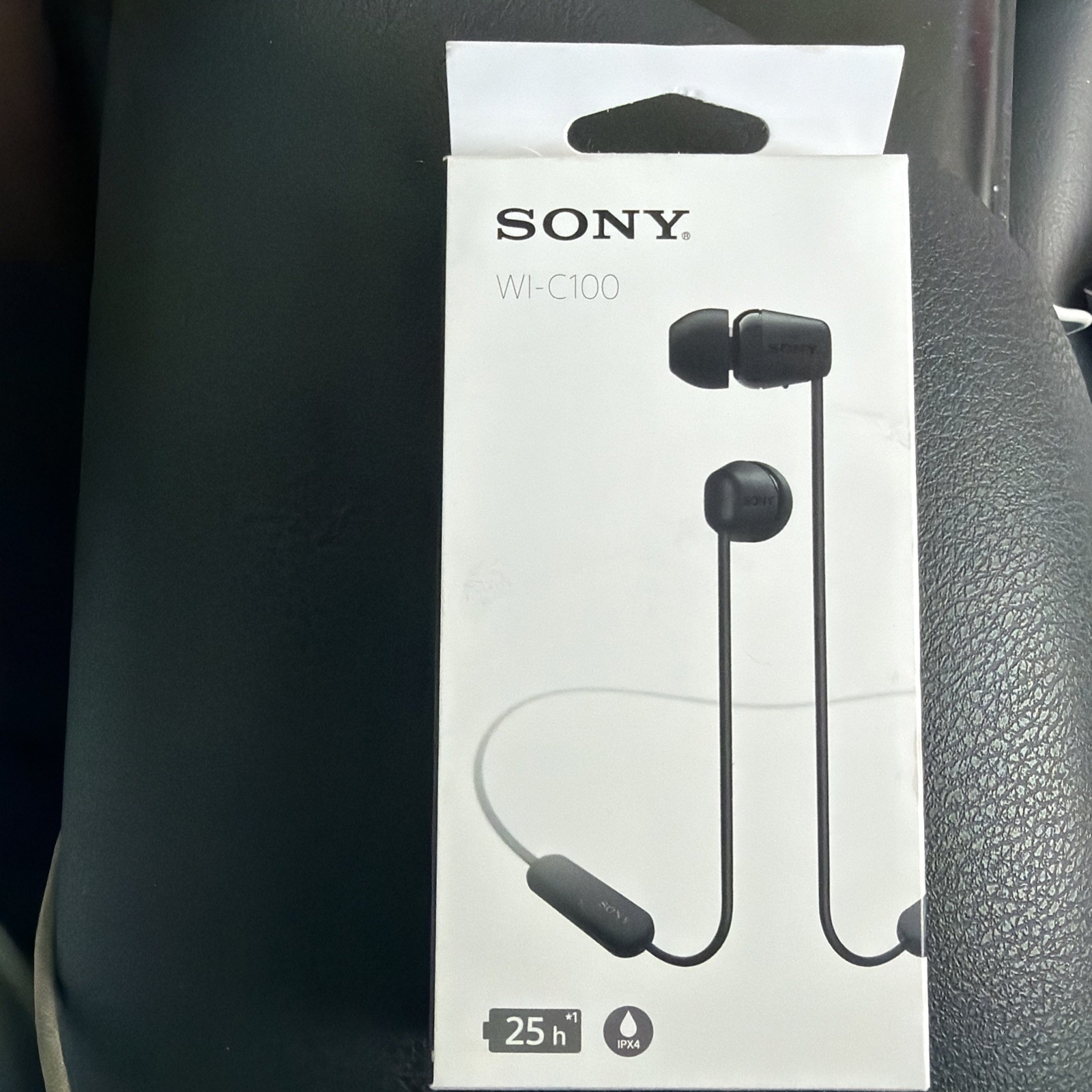 Sony WI-C100 Wireless in-Ear Bluetooth Headphones with Built-in Microphone,Black
