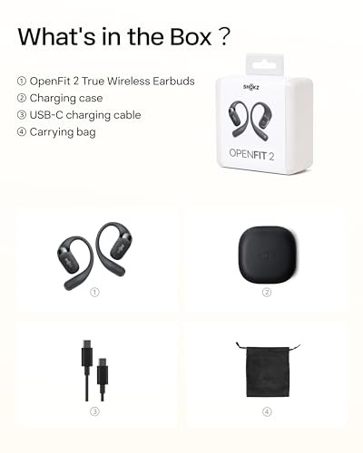 Shokz Openfit 2 Open-Ear Headphonestrue Wireless Bluetooth Earphones