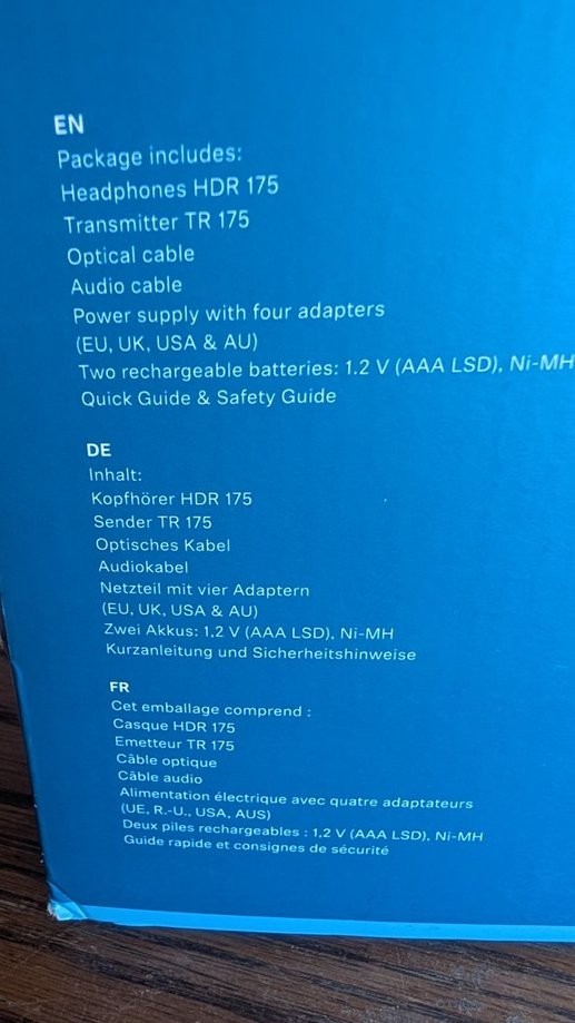 Sennheiser RS 175 Black Over-the-Ear Wireless Digital TV Headphones