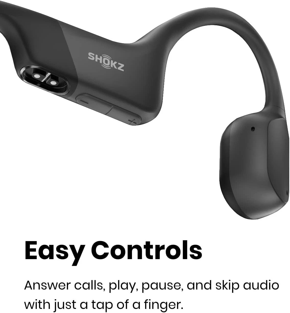 Shokz OpenRun Bone Conduction Open-Ear Endurance Headphones – Black (S803) [LN]™