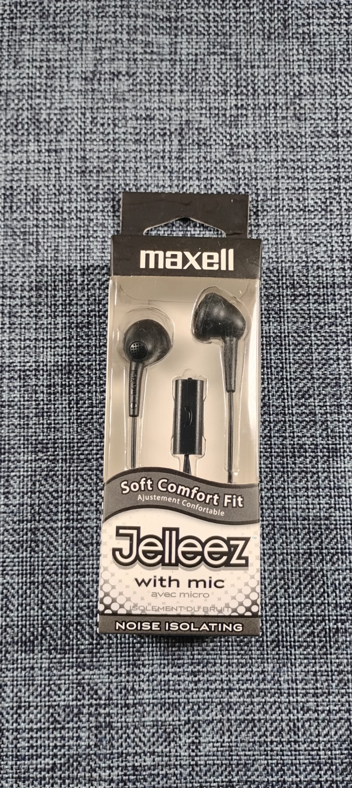 Maxell – Sync Up Type – C Earbuds With Mic. + Jelleez (Black) Lot