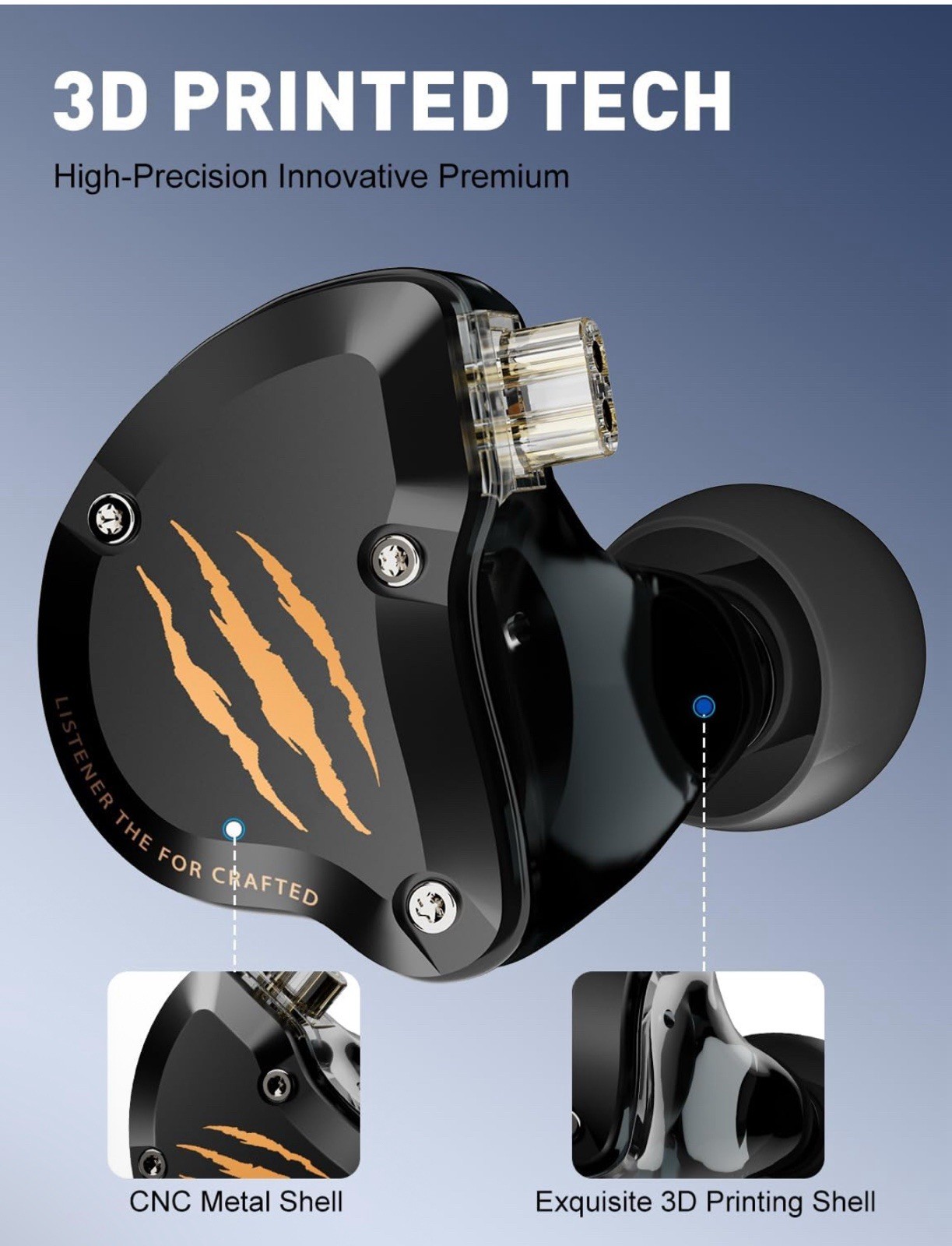 in Ear Monitors HiFi Wired Earbuds with Noise Isolating Type-C with Mic