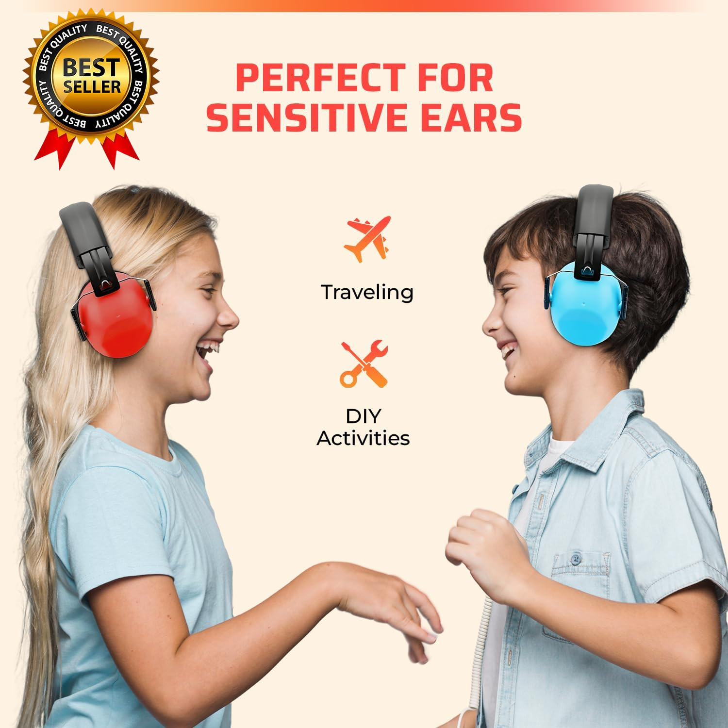 Noise Canceling Headphones for Kids, SNR 26Db Ear Protection for Autism, Sound P