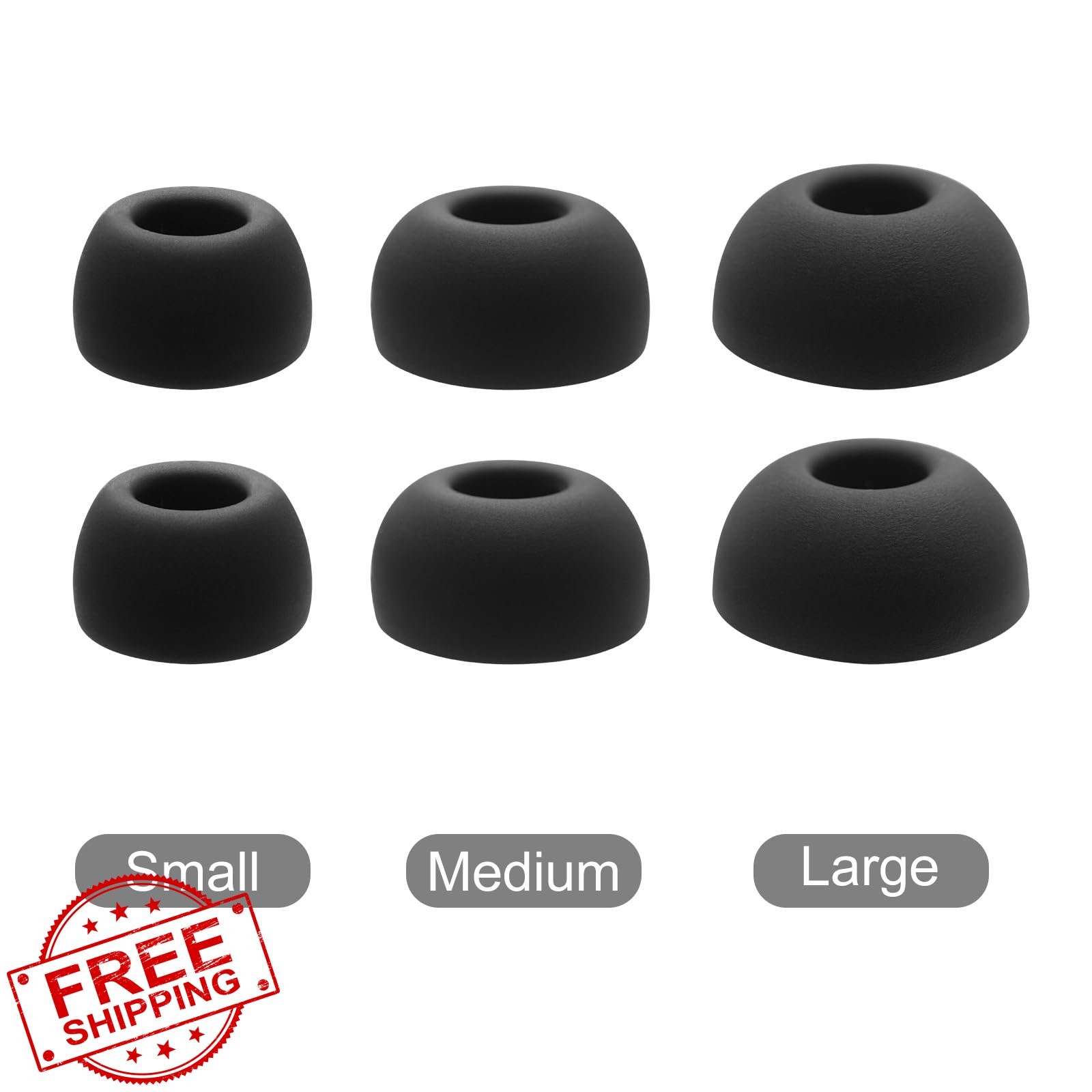 Klowcok CMF Buds Pro 2 Plus 2a Eartips 6 Pairs SML Black