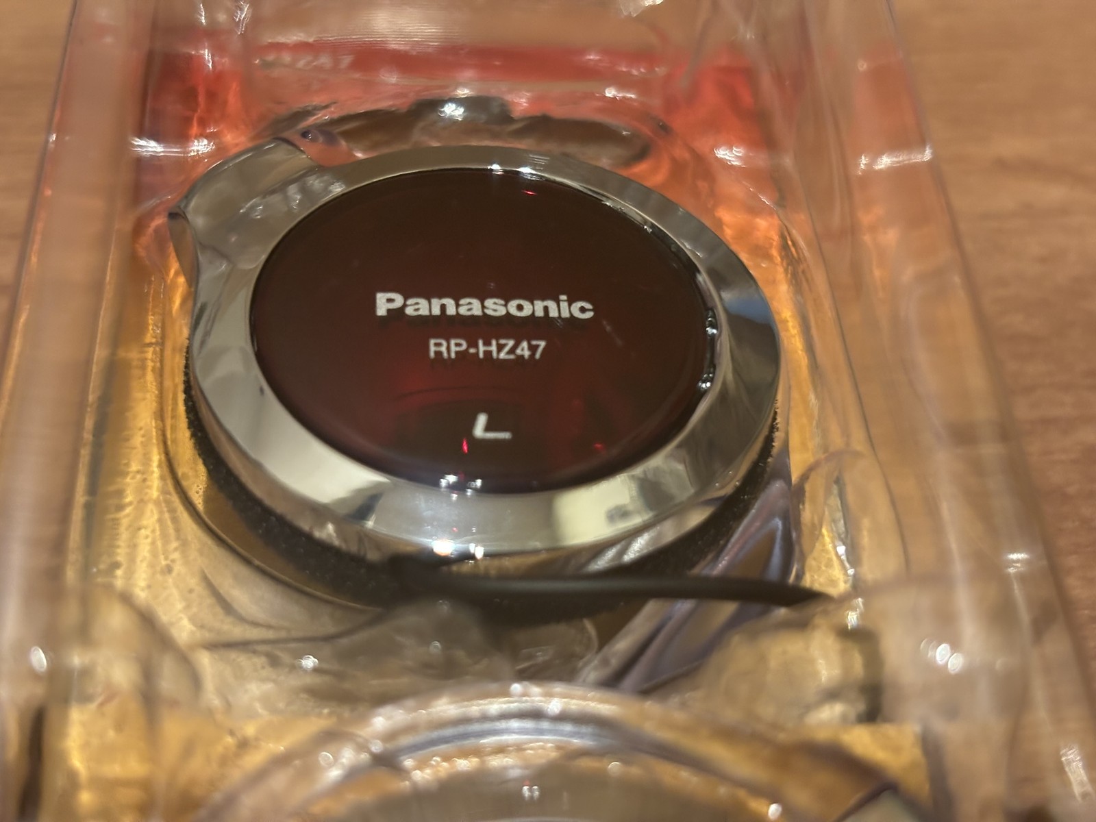 Panasonic Stereo Headphones Red RP-HZ47-R 9.9mm Thin and Lightweight Model