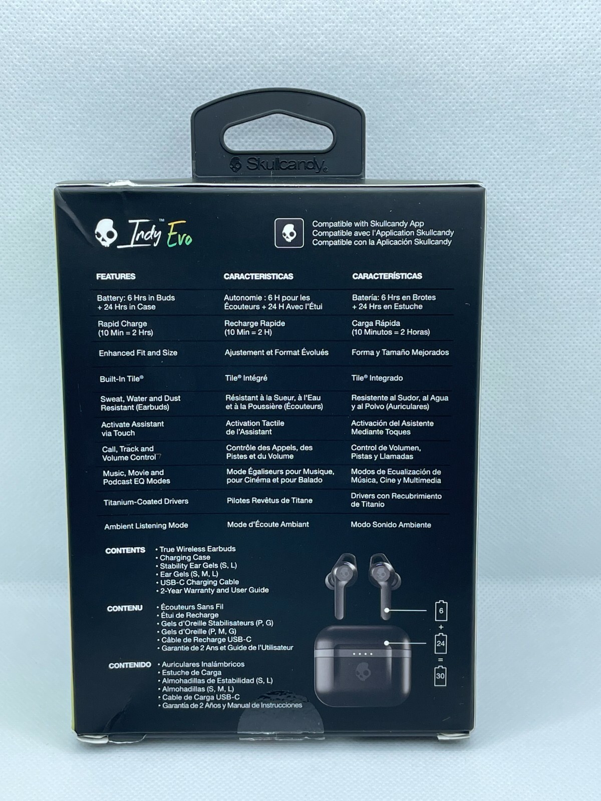 Skullcandy Indy Evo In-Ear Wireless Headphones – Black