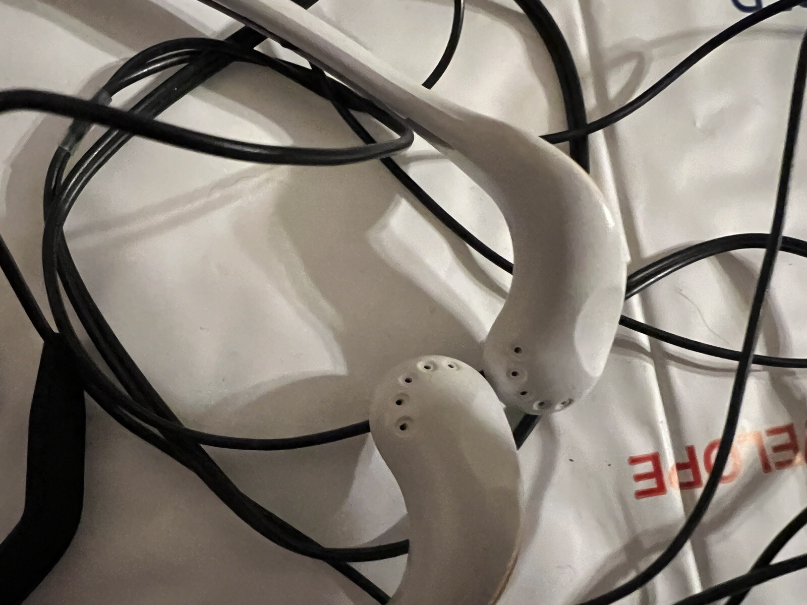 Sony Headphones MDR-W014 Lightweight Vertical ln Ear Headphones White Orange VTG