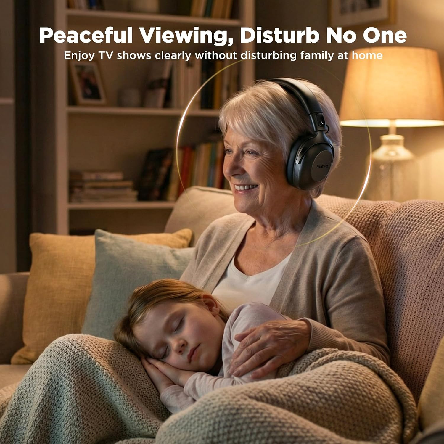 Wireless TV Headphones for Seniors Hearing Impaired, 2.4Ghz Bluetooth Headphones