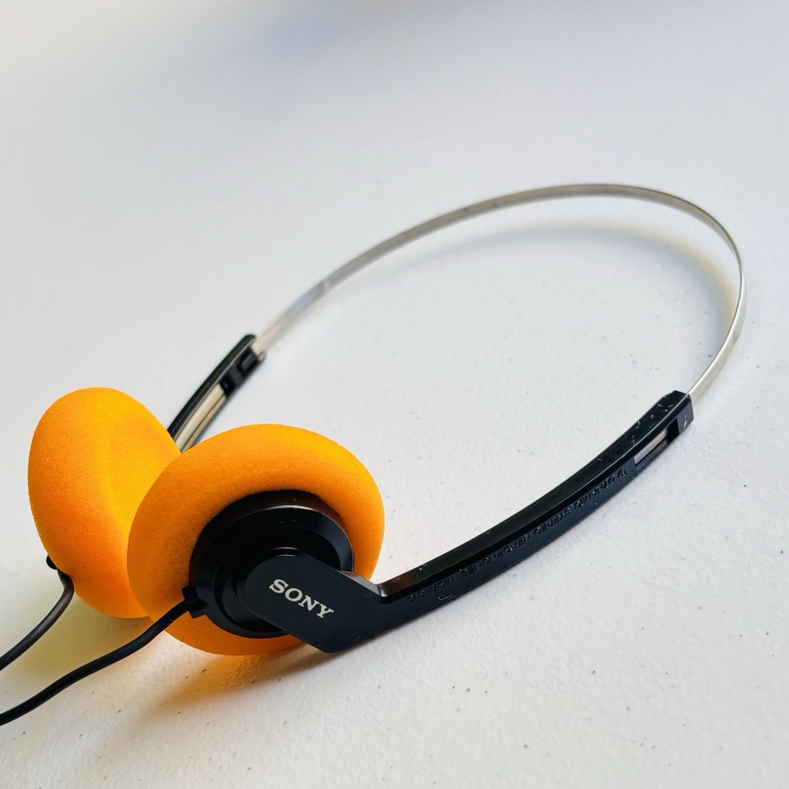 SONY MDR-010 Walkman Lightweight Headphones w/Orange Pads – Guardians Of Galaxy